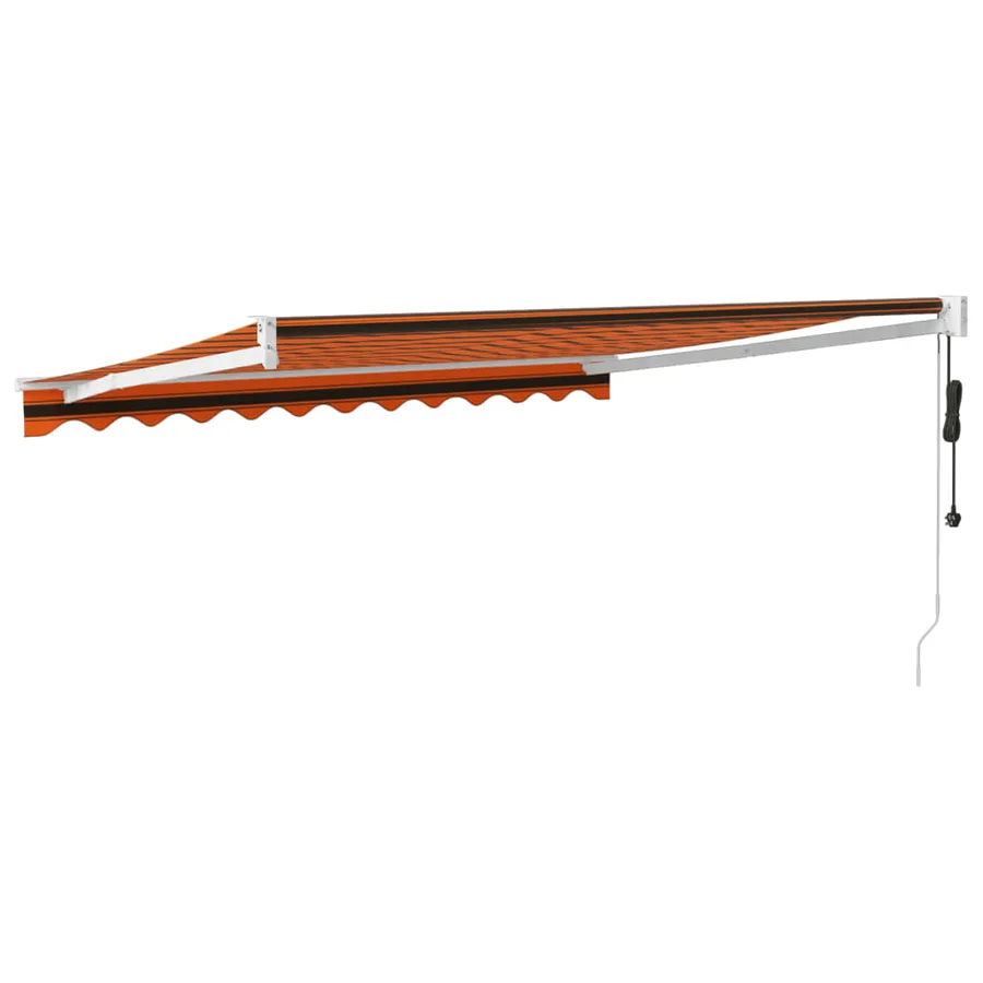 Auvent rétractable automatique orange et marron 3,5x2,5 m - 5