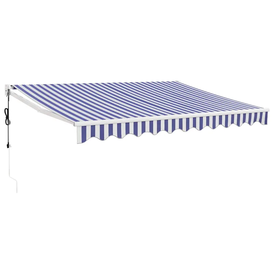 Auvent rétractable automatique bleu et blanc 3x2,5 m - 2