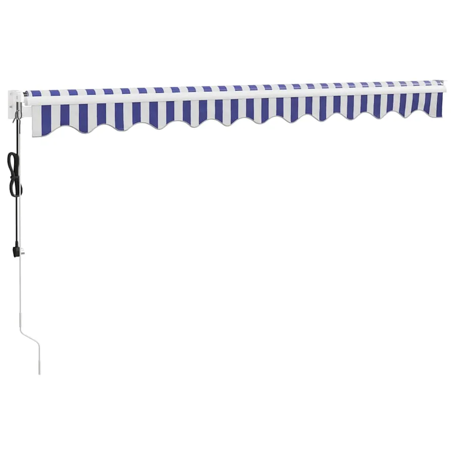 Auvent rétractable automatique bleu et blanc 3x2,5 m - 4