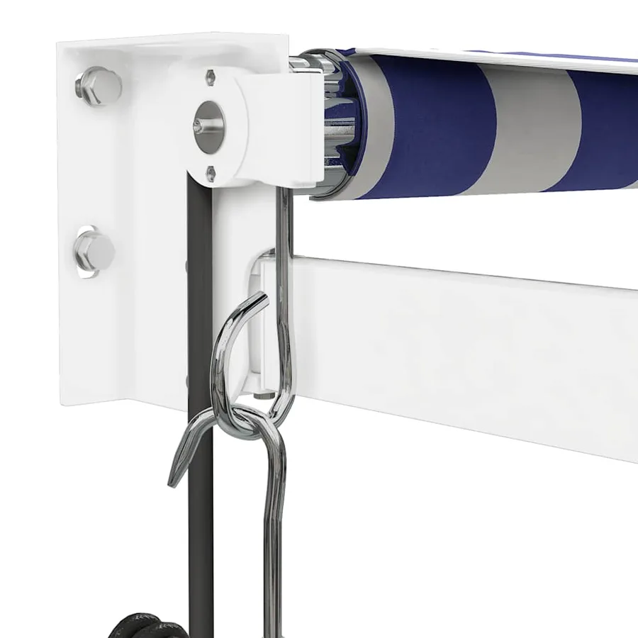 Auvent rétractable automatique bleu et blanc 3x2,5 m - 7