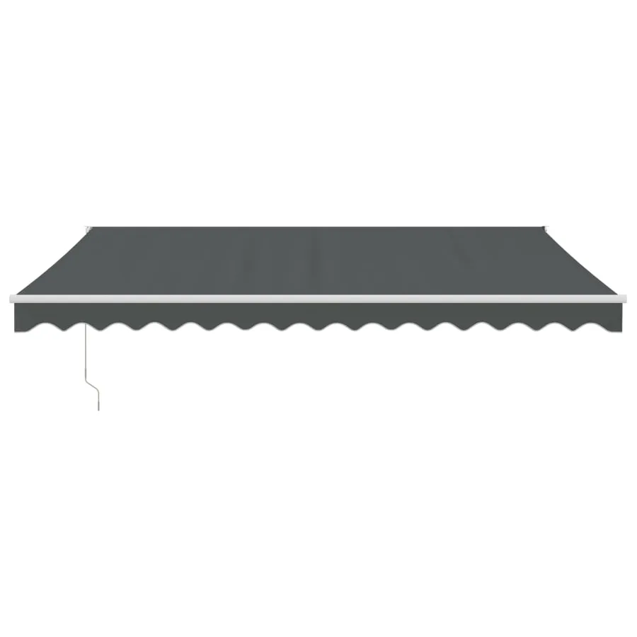 Auvent rétractable anthracite 4x3 m tissu et aluminium - 3