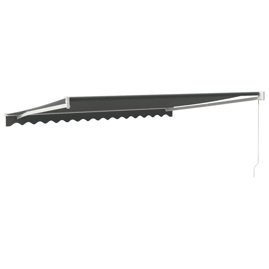 Auvent rétractable anthracite 4x3 m tissu et aluminium - 5