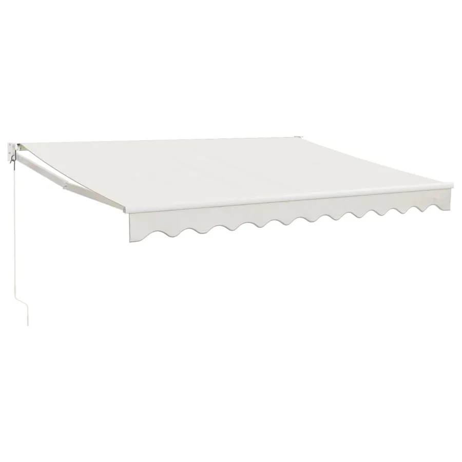 Auvent rétractable crème 3,5x2,5 m tissu et aluminium - 2