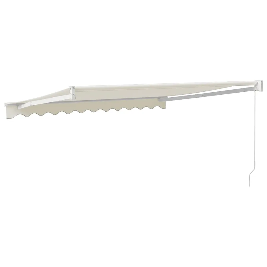 Auvent rétractable crème 3,5x2,5 m tissu et aluminium - 5