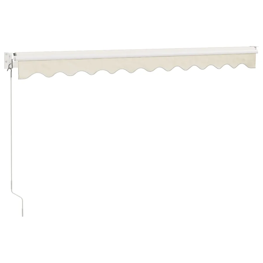 Auvent rétractable crème 3,5x2,5 m tissu et aluminium - 6