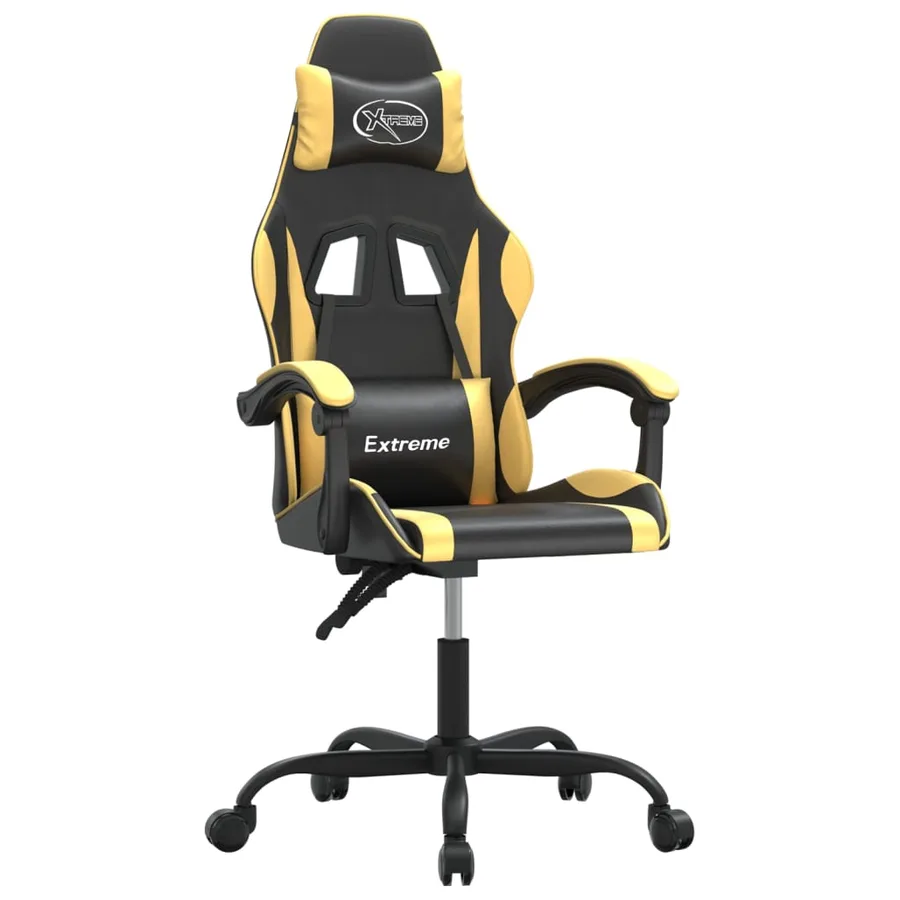 Chaise de jeu Noir et doré Similicuir - 2