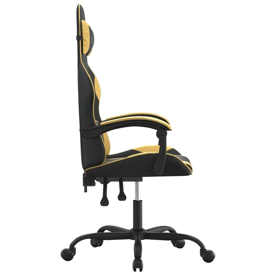 Chaise de jeu Noir et doré Similicuir - 4