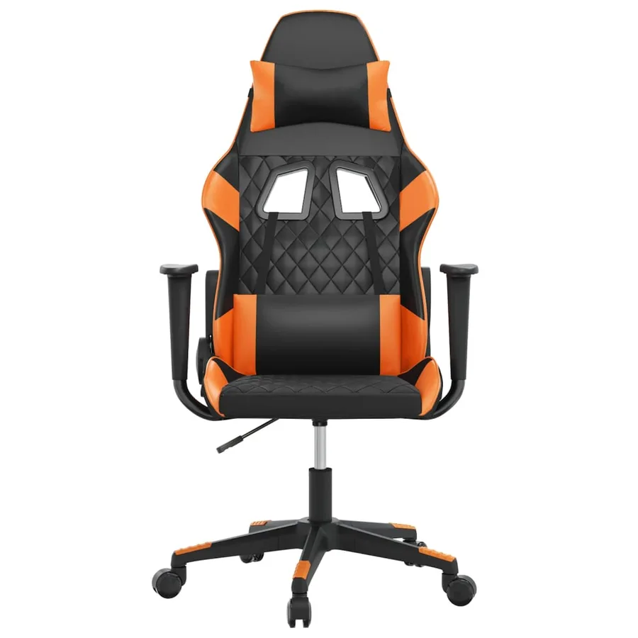 Chaise de jeu Noir et orange Similicuir - 3