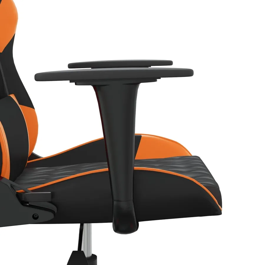 Chaise de jeu Noir et orange Similicuir - 9