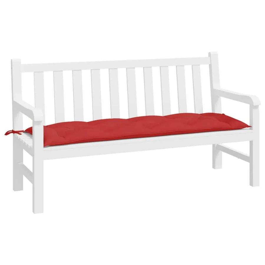 Coussin de banc de jardin rouge 150x50x7 cm tissu oxford - 3