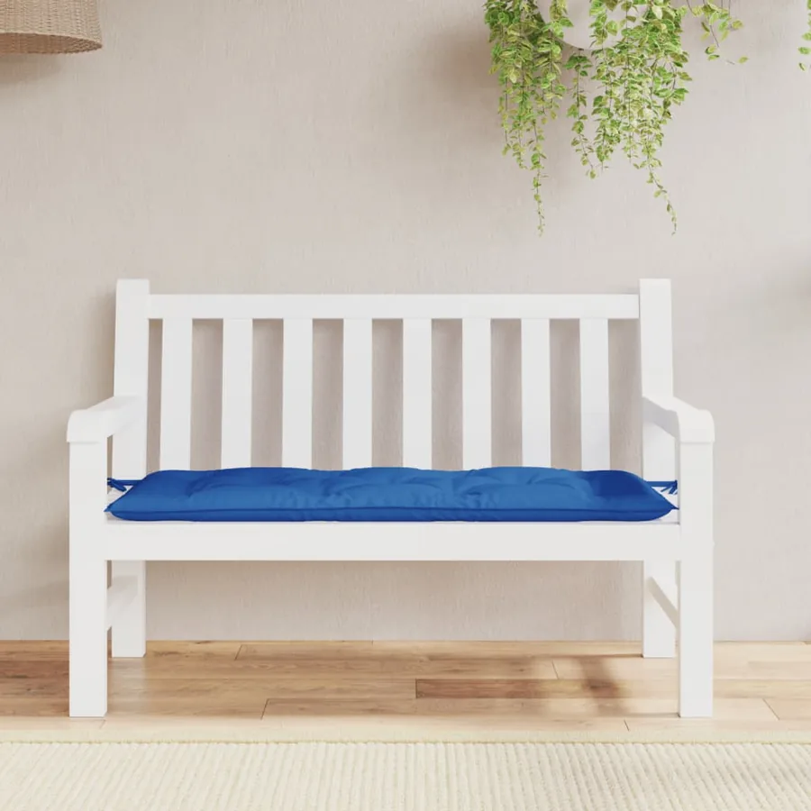 Coussin de banc de jardin bleu 120x50x7 cm tissu oxford - 3