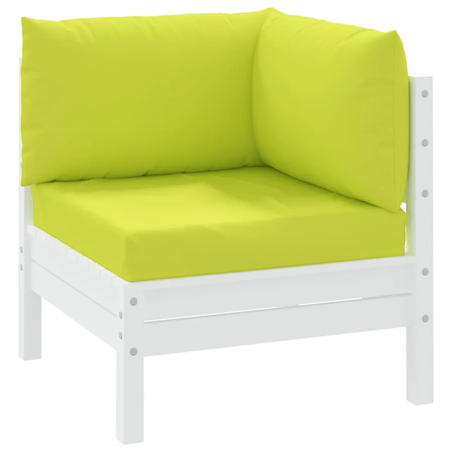 Coussins de palette lot de 3 vert vif tissu oxford - 3