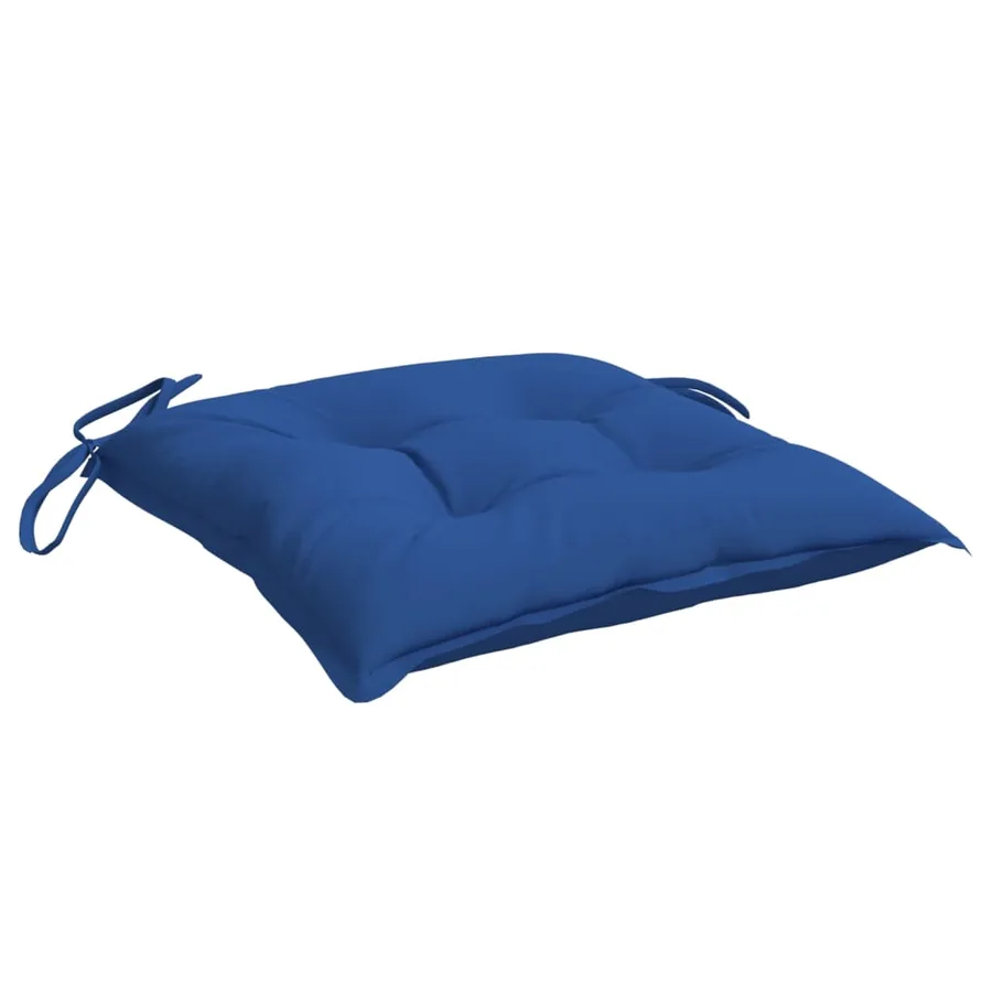 Coussins de chaise lot de 6 bleu 40x40x7 cm tissu oxford - 5