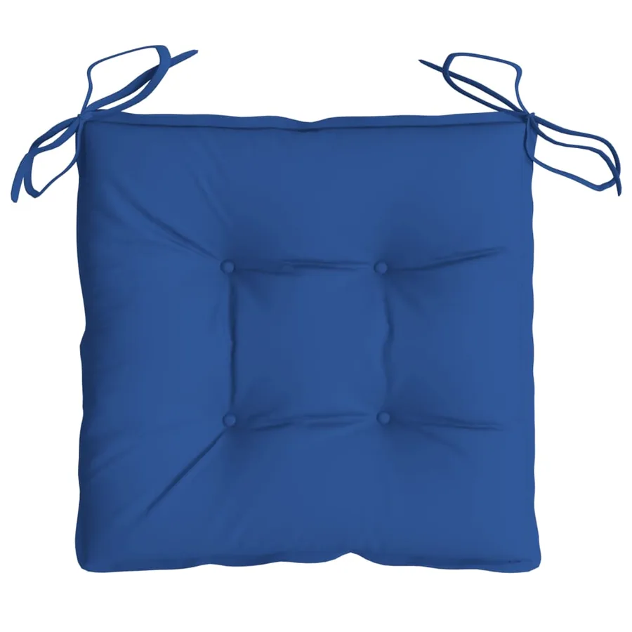 Coussins de chaise lot de 6 bleu 40x40x7 cm tissu oxford - 6