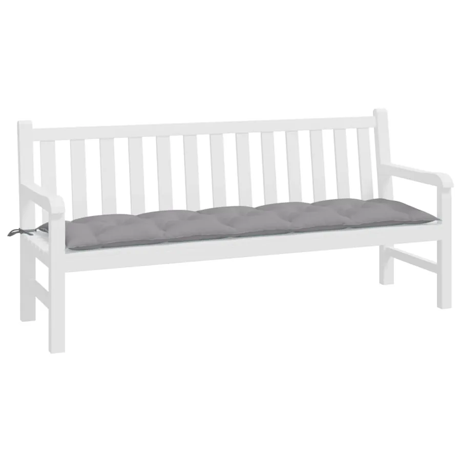 Coussin de banc de jardin gris 180x50x7 cm tissu oxford - 3