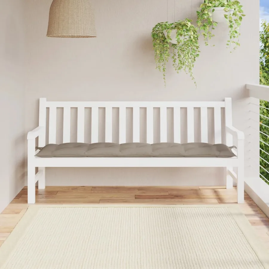 Coussin de banc de jardin taupe 180x50x7 cm tissu oxford