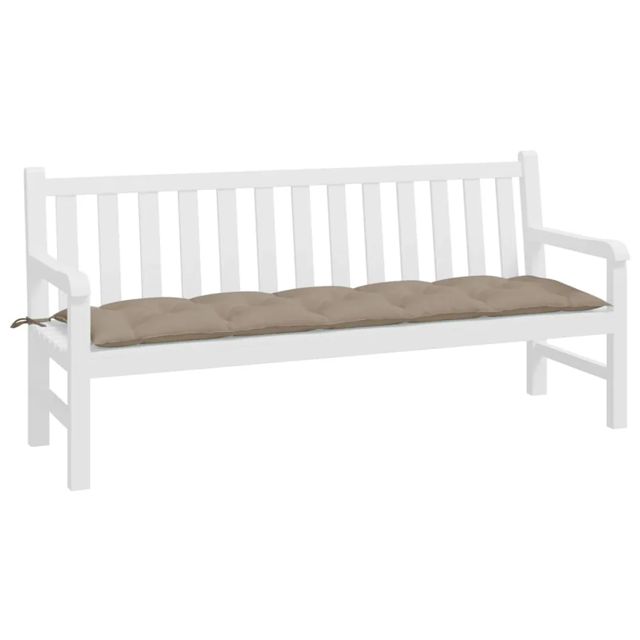 Coussin de banc de jardin taupe 180x50x7 cm tissu oxford - 3