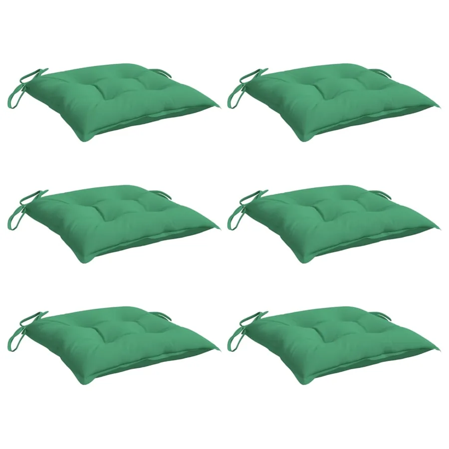 Coussins de palette lot de 6 vert 50x50x7 cm tissu oxford - 3