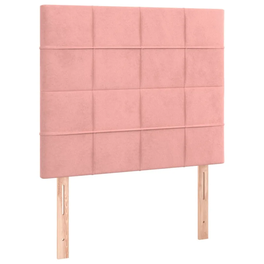 Tête de lit à LED Rose 80x5x118/128 cm Velours - 4