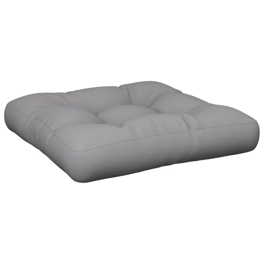 Coussin de palette gris 58x58x10 cm tissu - 2