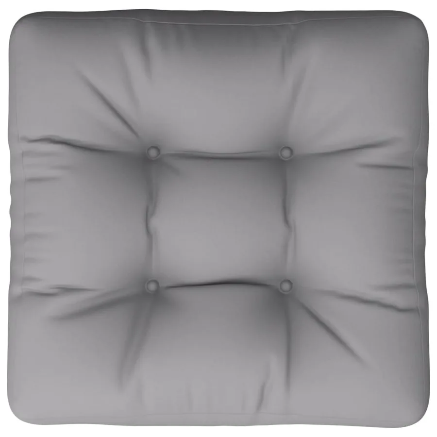 Coussin de palette gris 58x58x10 cm tissu - 6