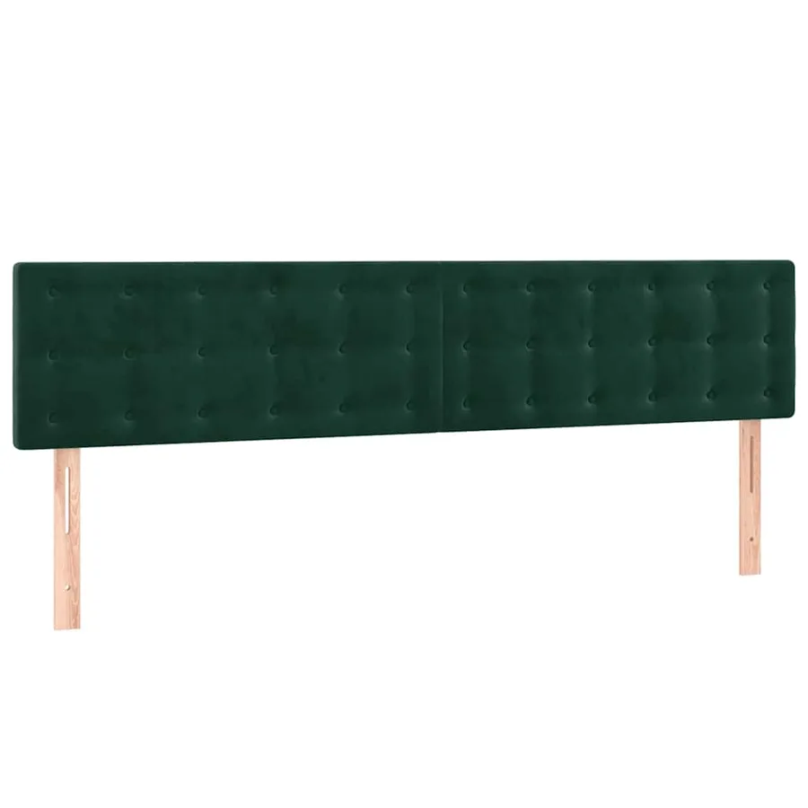 Tête de lit à LED Vert foncé 200x5x78/88 cm Velours - 4