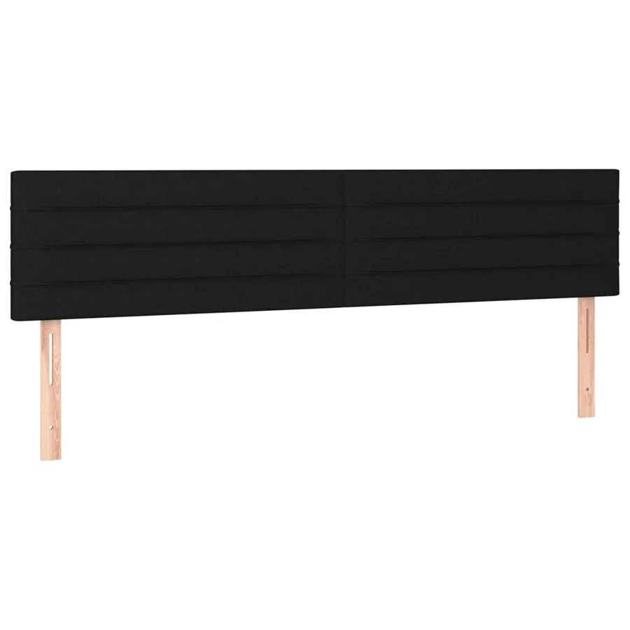 Tête de lit à LED Noir 160x5x78/88 cm Tissu - 4