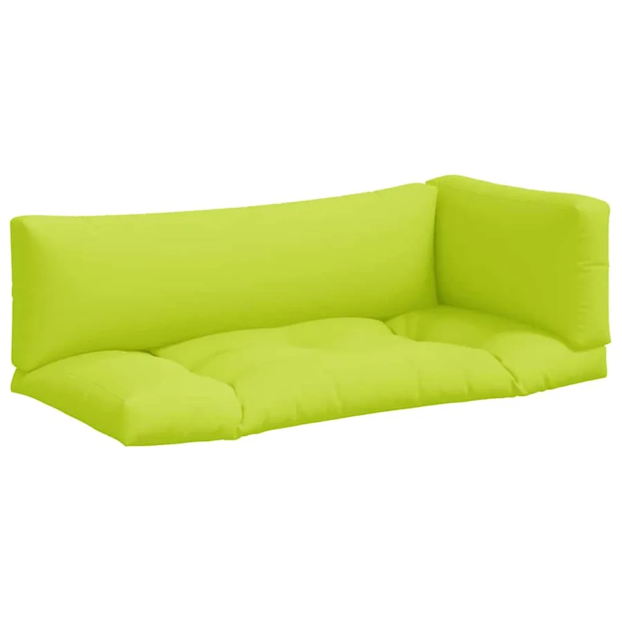 Coussins de palette lot de 3 vert vif tissu - 2