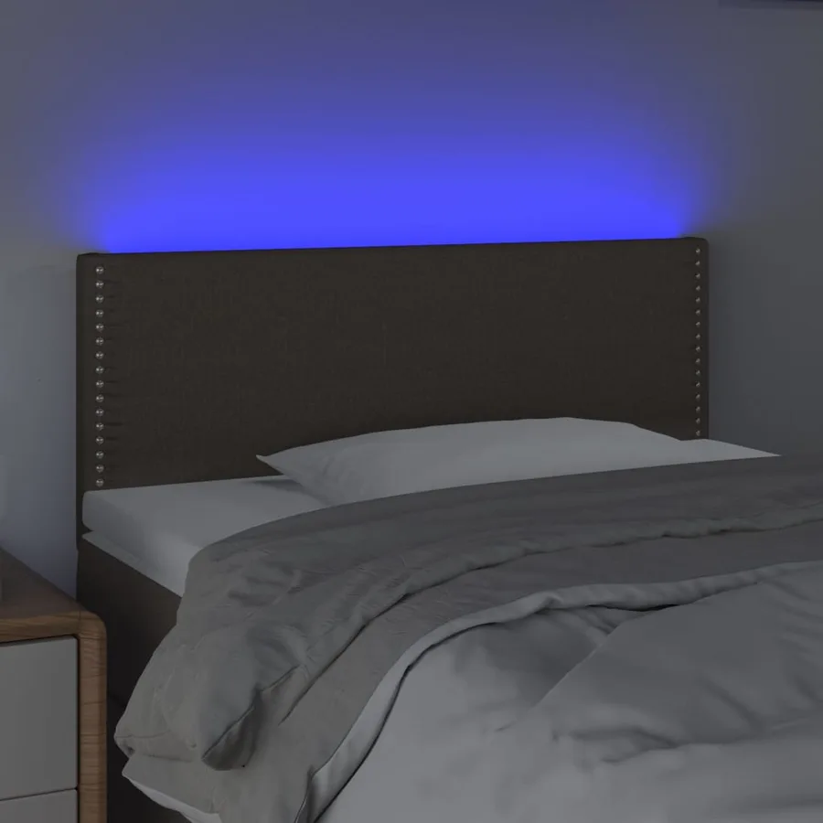 Tête de lit à LED Taupe 90x5x78/88 cm Tissu - 3