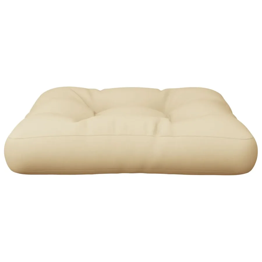 Coussin de palette beige 58x58x10 cm tissu - 4