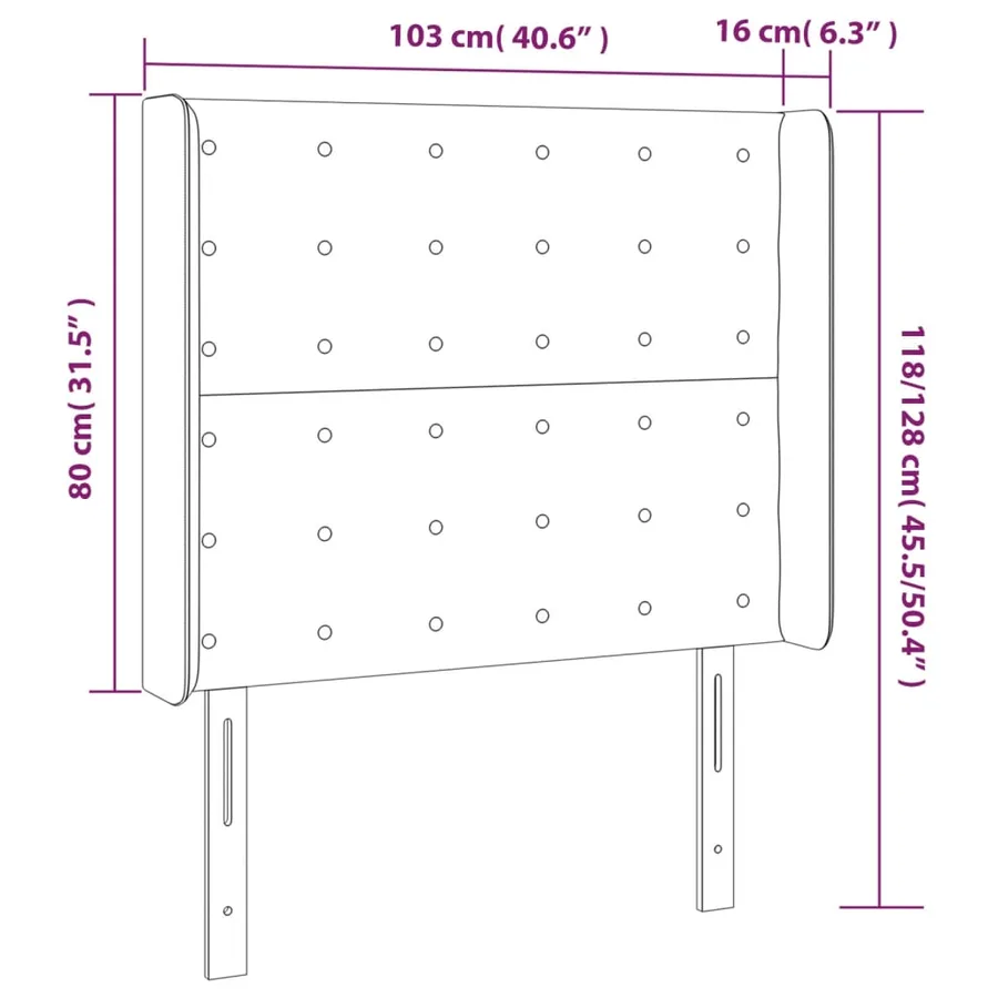 Tête de lit avec oreilles Cappuccino 103x16x118/128 cm - 9