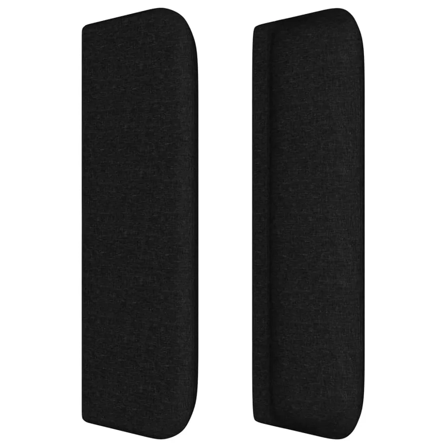 Tête de lit avec oreilles Noir 163x16x78/88 cm Tissu - 4