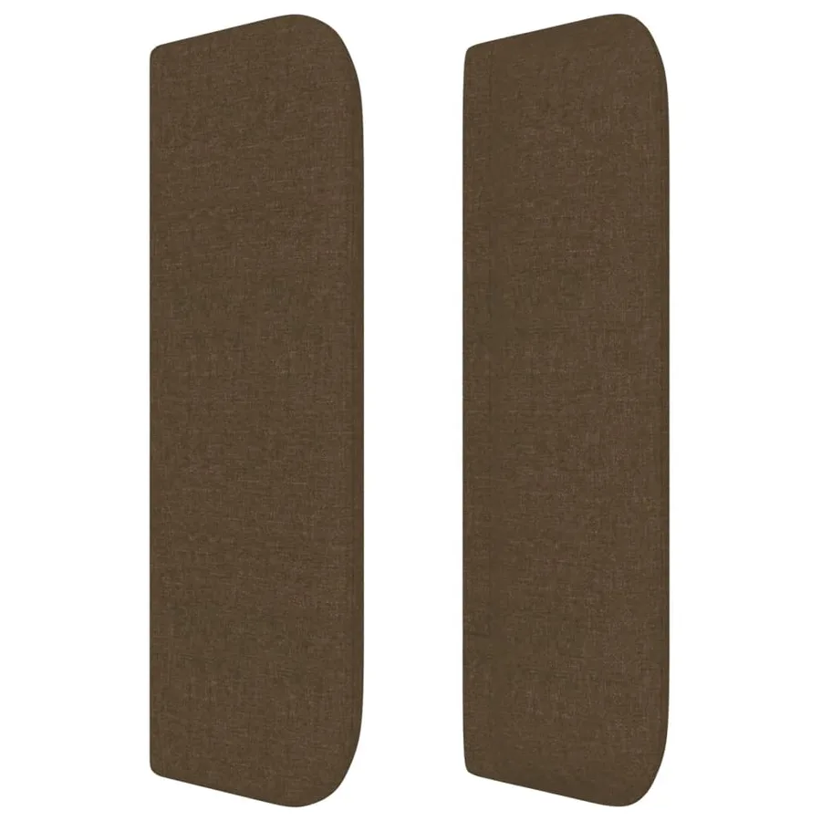 Tête de lit avec oreilles Marron Foncé 103x16x78/88 cm Tissu - 4