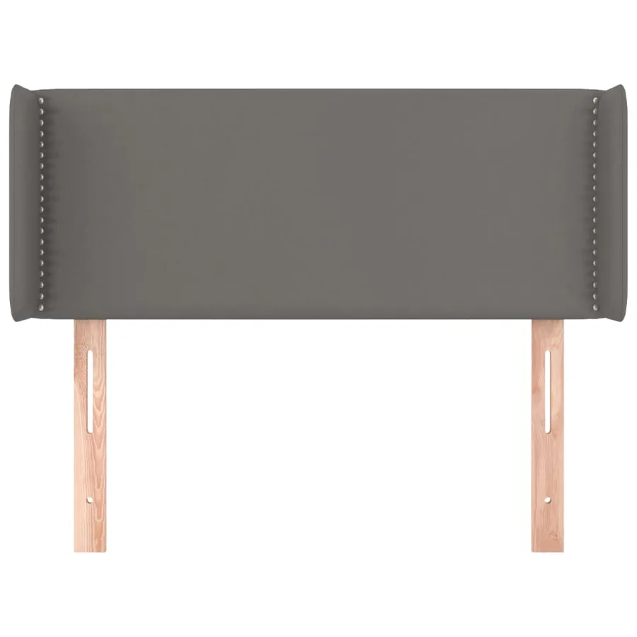 Tête de lit avec oreilles Gris 103x16x78/88 cm Similicuir - 3