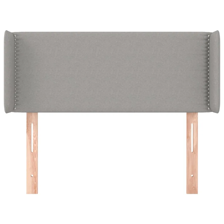 Tête de lit avec oreilles Gris clair 103x16x78/88 cm Tissu - 3