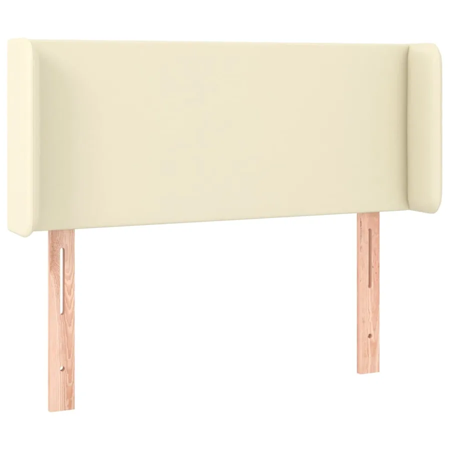 Tête de lit avec oreilles Crème 83x16x78/88 cm Similicuir - 2