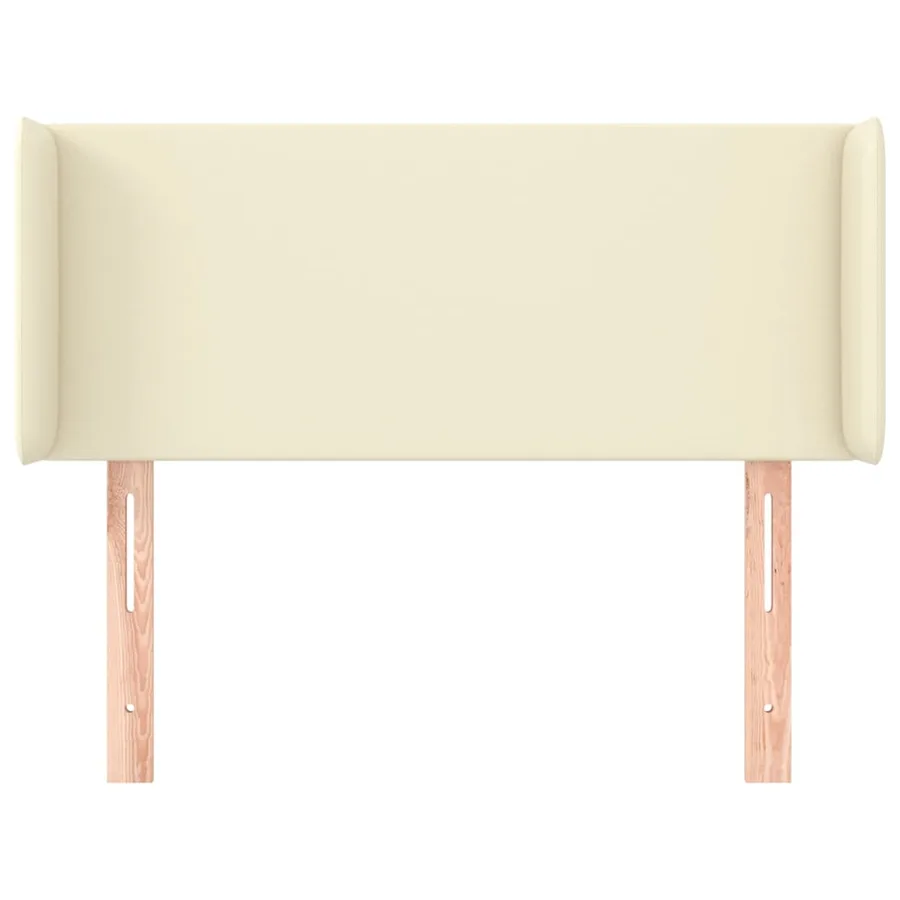 Tête de lit avec oreilles Crème 83x16x78/88 cm Similicuir - 3