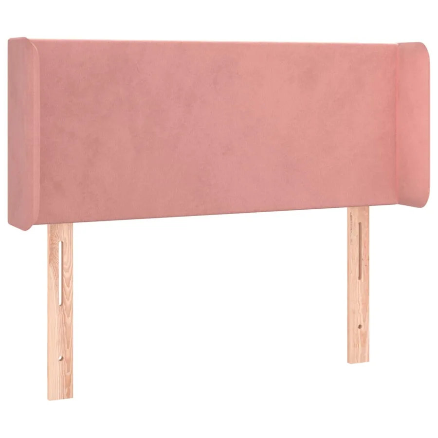 Tête de lit avec oreilles Rose 93x16x78/88 cm Velours - 2