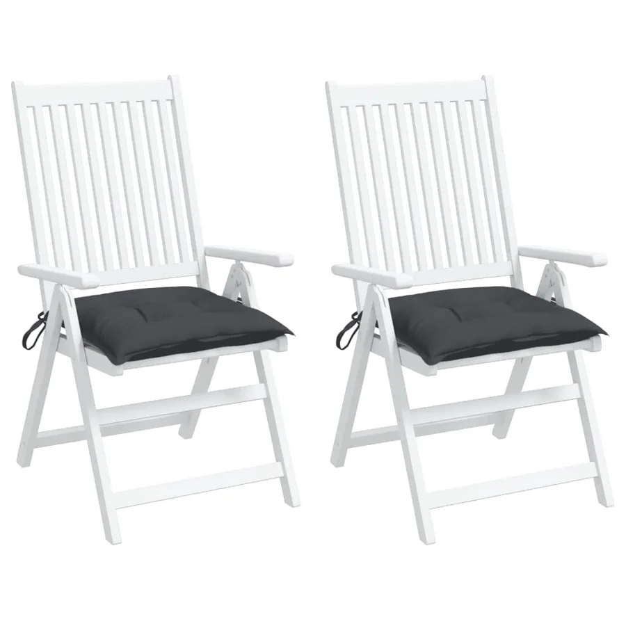 Coussins de chaise lot de 2 anthracite 50x50x7 cm tissu oxford - 4