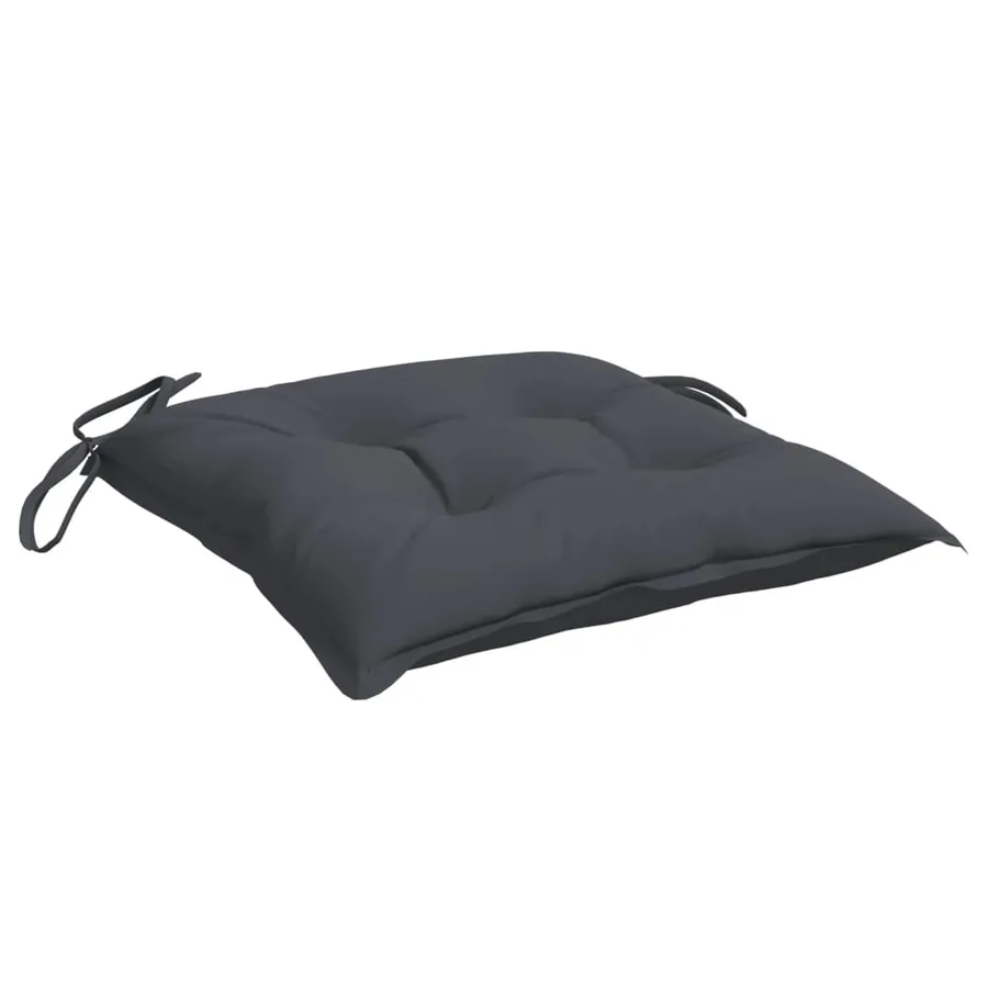 Coussins de chaise lot de 2 anthracite 50x50x7 cm tissu oxford - 5