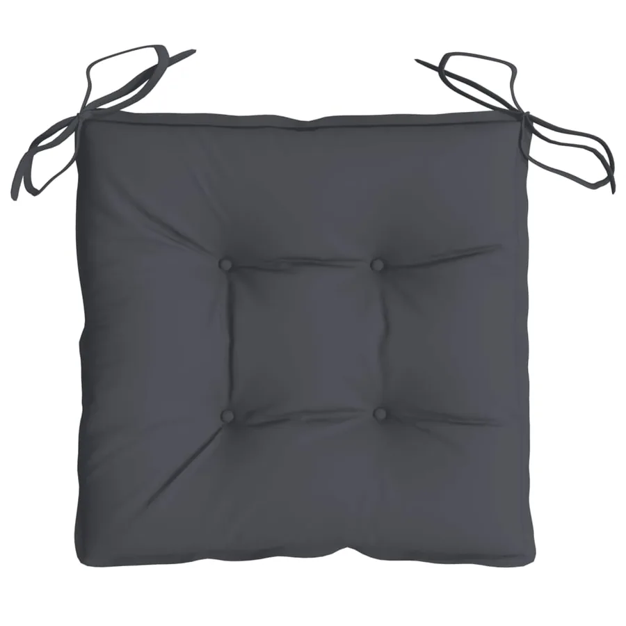 Coussins de chaise lot de 2 anthracite 50x50x7 cm tissu oxford - 6