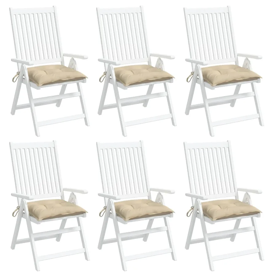 Coussins de palette lot de 6 beige 50x50x7 cm tissu oxford - 4