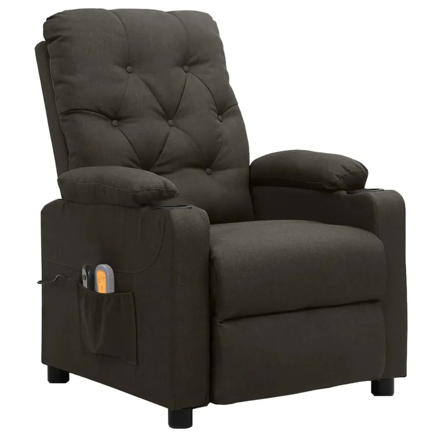 Fauteuil électrique de massage Taupe Tissu - 2
