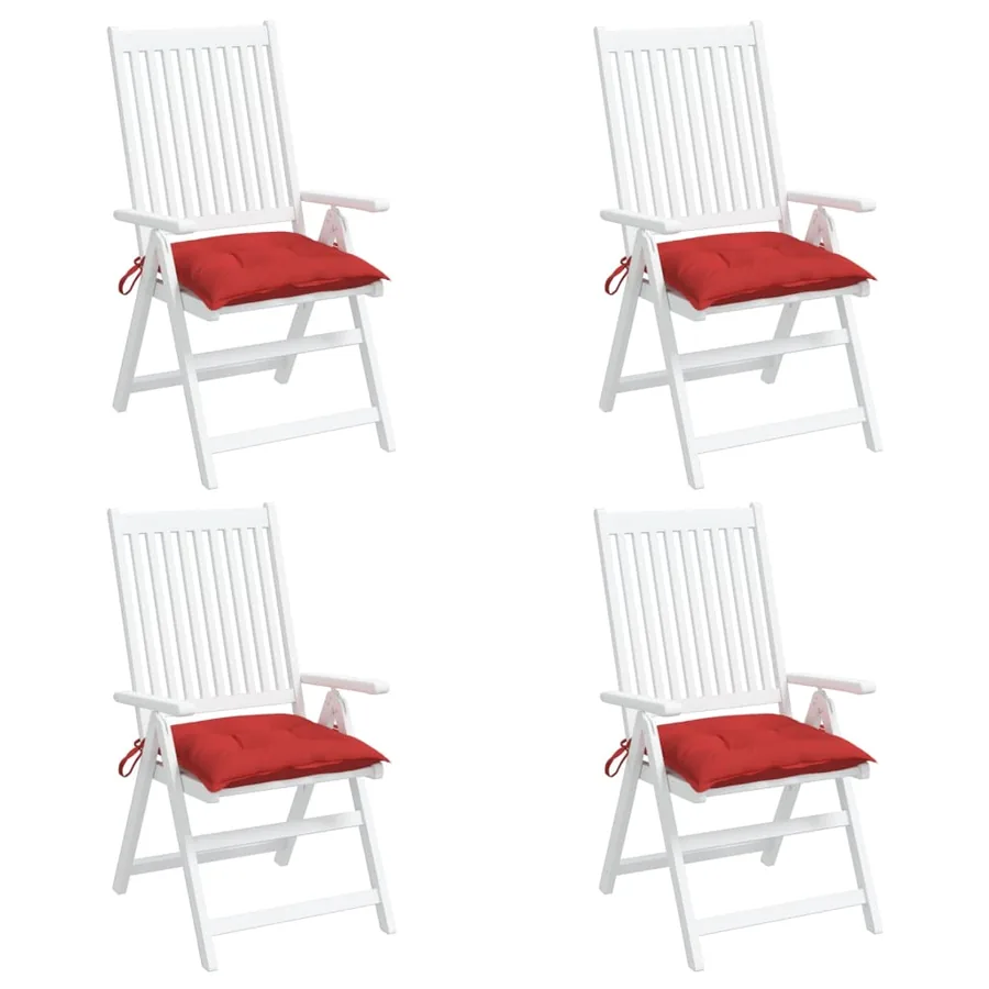 Coussins de palette lot de 4 rouge 50x50x7 cm tissu oxford - 4