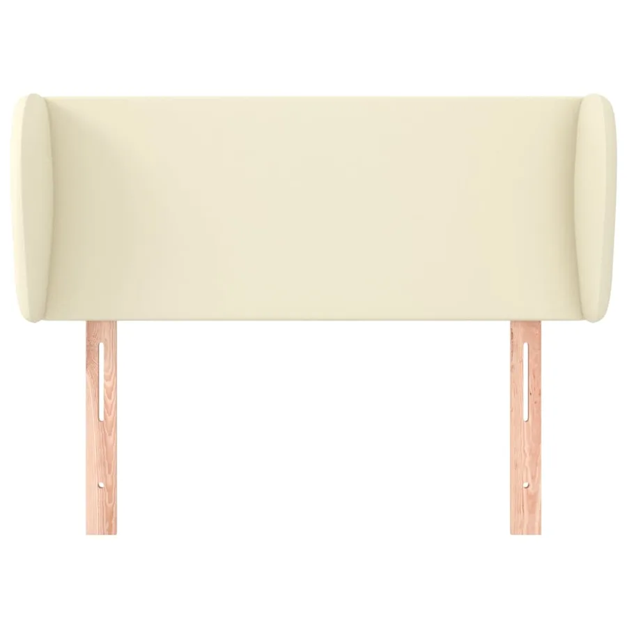 Tête de lit avec oreilles Crème 103x23x78/88 cm Similicuir - 3