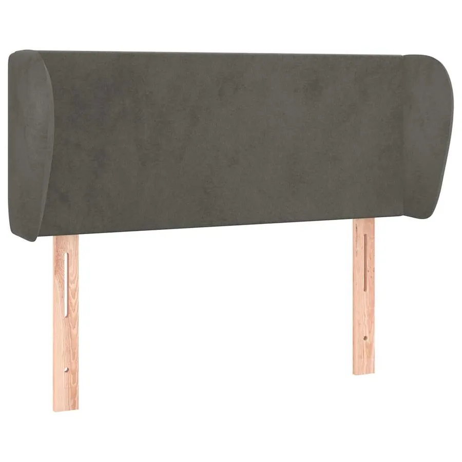 Tête de lit avec oreilles Gris foncé 83x23x78/88 cm Velours - 2