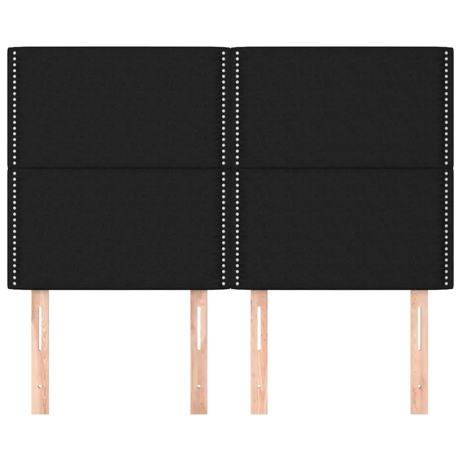 Tête de lit Noir 144x5x118/128 cm Tissu - 3