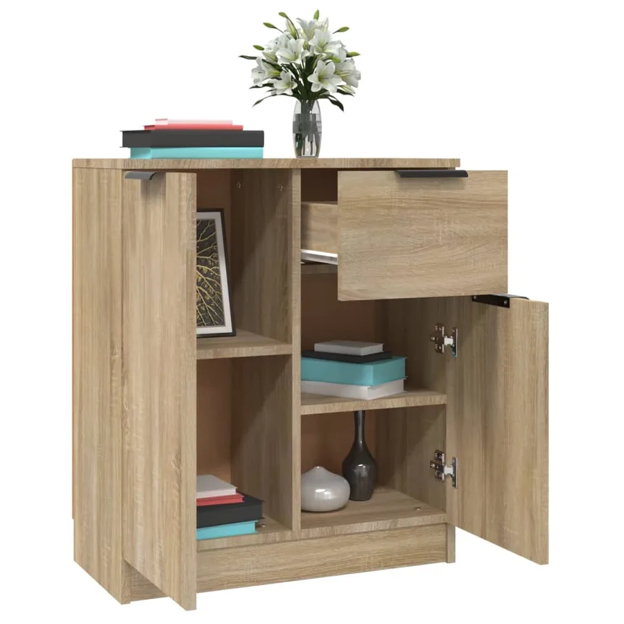 Buffets 2 pcs Chêne sonoma 60x30x70 cm Bois d'ingénierie - 4