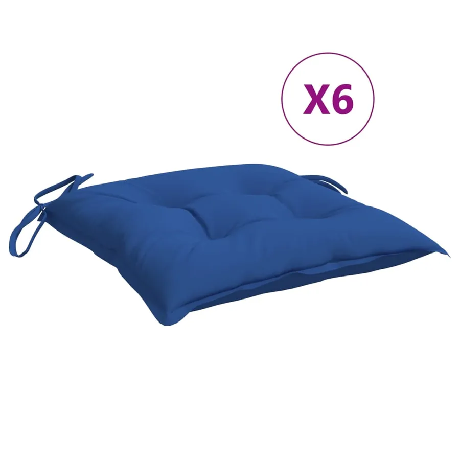 Coussins de palette lot de 6 bleu 50x50x7 cm tissu oxford - 2