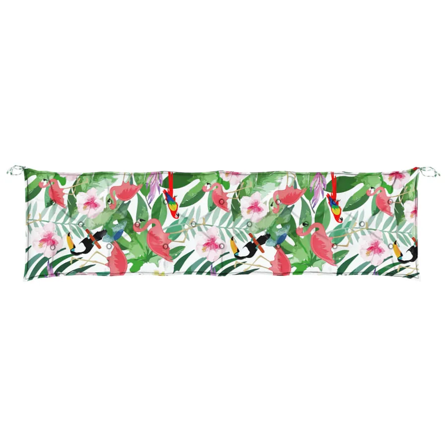Coussin de banc de jardin multicolore 200x50x7 cm tissu - 4